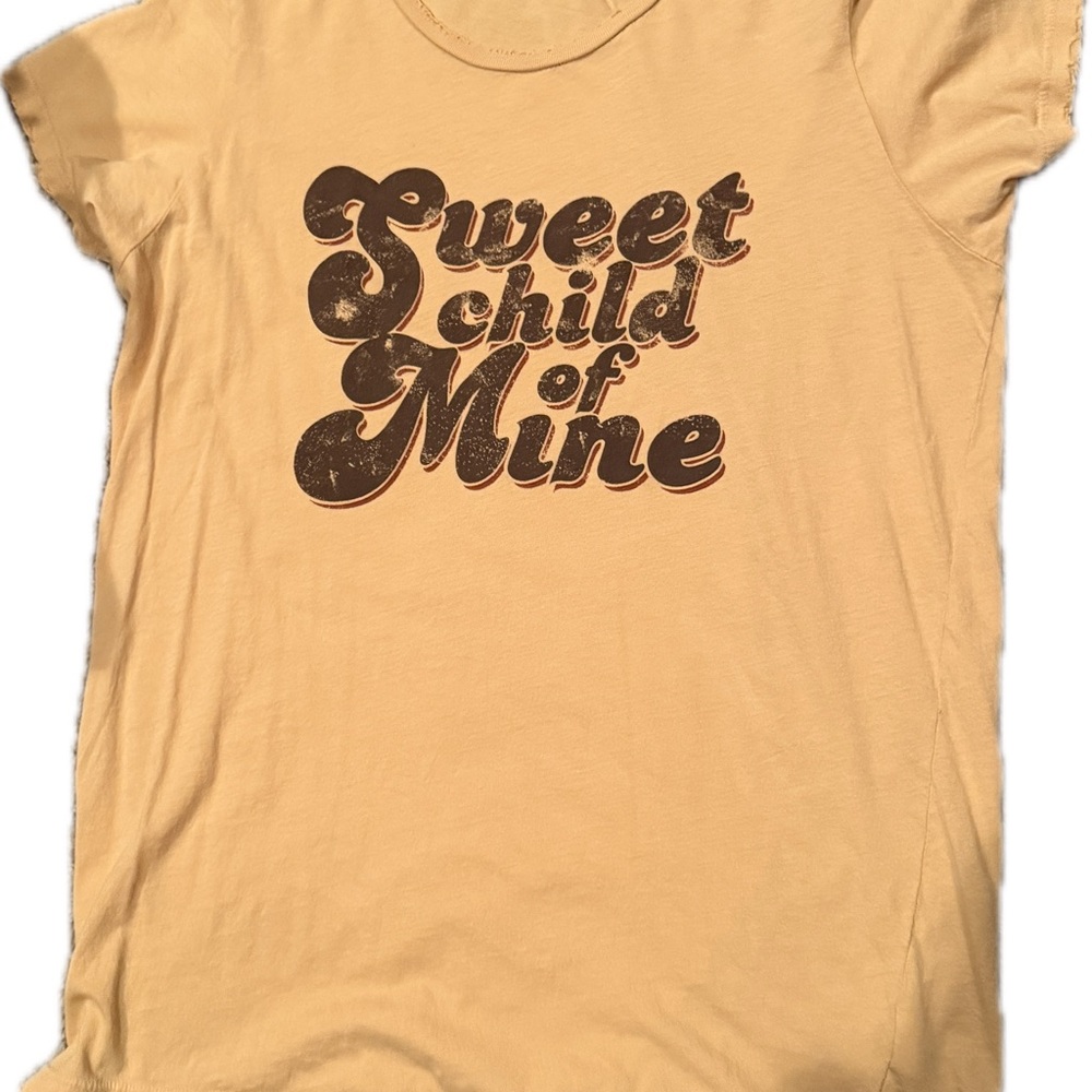 Glory Daze Sweet Child of Mine Graphic Tee - Yellow